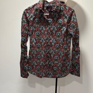 J. Crew Vibrant Floral Button Down Shirt